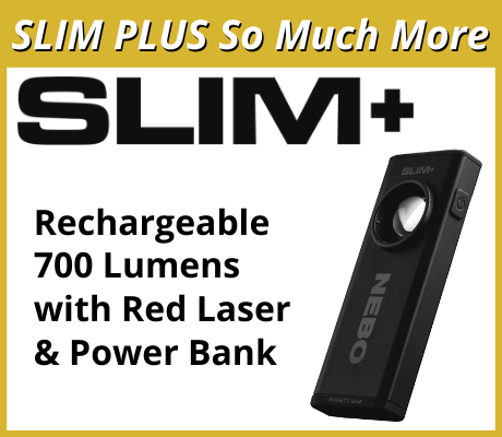 SLIM+ Rechargeable 700 Lumens with Red Laser & Power Bank