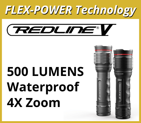 REDLINE V - 500 Lumens, Waterproof, 4X Zoom